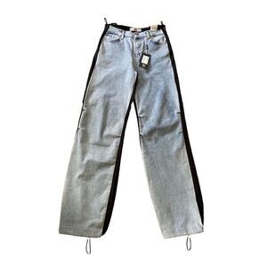 ESPARANTO Colour Block Acid  Wash Women Boyfriend Jeans From European Designer